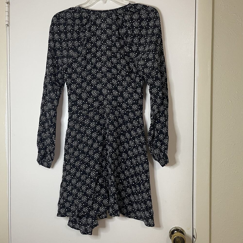 Equipment black stars silk vneck mini dress size 2 - Picture 7 of 7